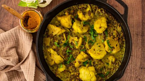 Curry de lentilles et chou-fleur IG bas